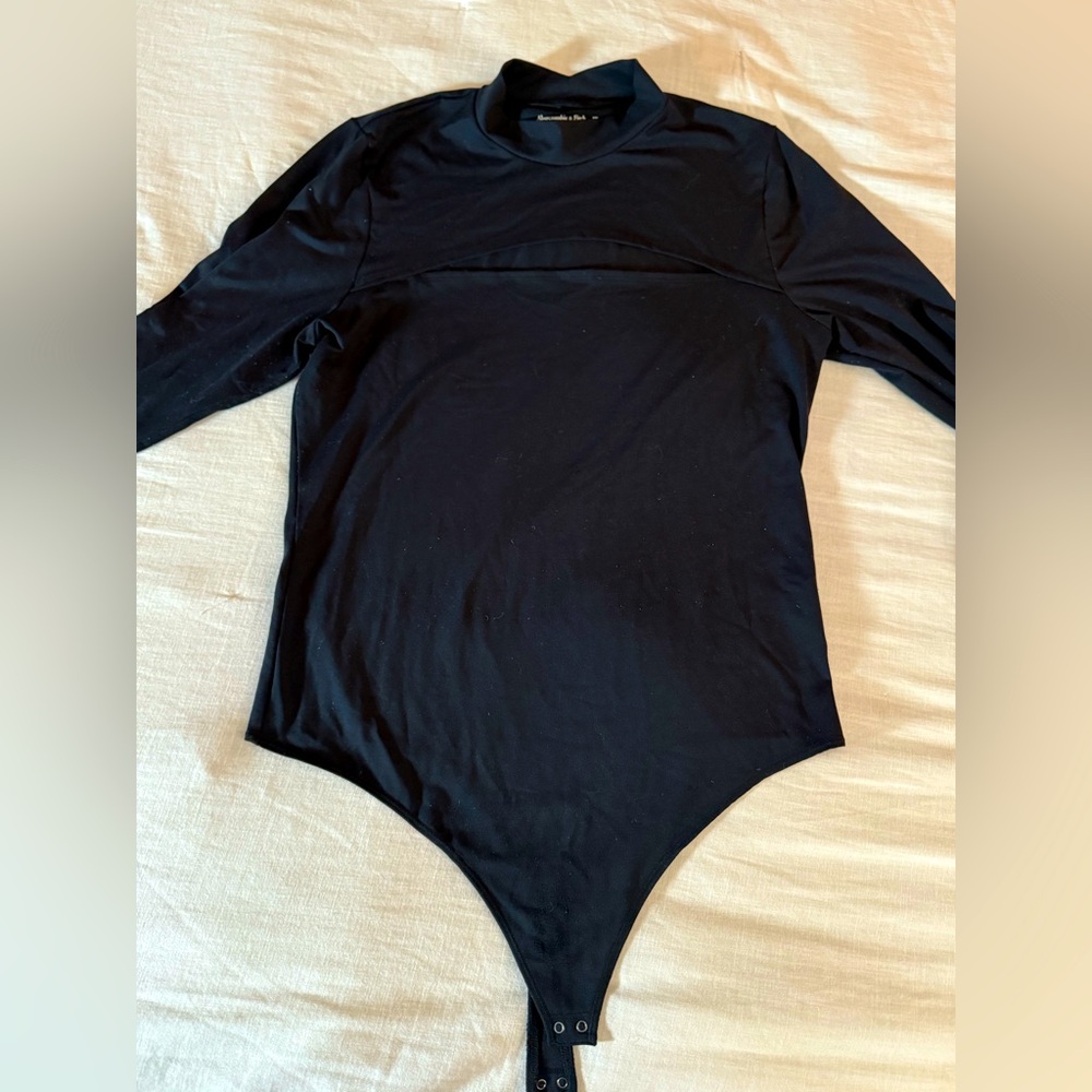 Abercrombie & Fitch Black Longsleeve Bodysuit